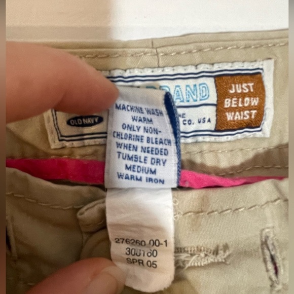 Old Navy Y2K Tan Khaki Wide Leg Ladies Cotton Chino Pants Size 6 Low Rise - Picture 7 of 10